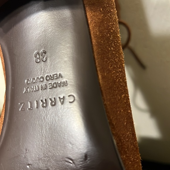 Carritz exposed lace up Oona booties in Rust suede 38/US 8 - Picture 9 of 13